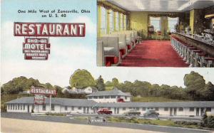 Zanesville Ohio Sho-Wi Motel and Restaurant Vintage Postcard J54914