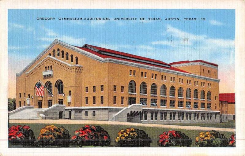 Austin Texas University Gymnasium Antique Postcard K46947