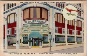 Golden Pheasant Restaurant Francisco California Postcard Z28