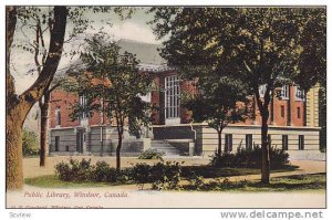 Exterior, Public Library, Windsor, Ontario, Canada, PU-1909