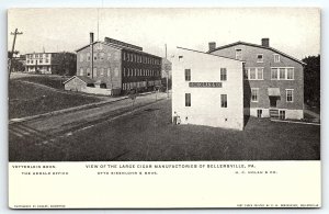 c1905 SELLERSVILLE PA VIEW OF THE LARGE CIGAR MANUFACTORIES EARLY POSTCARD P3949