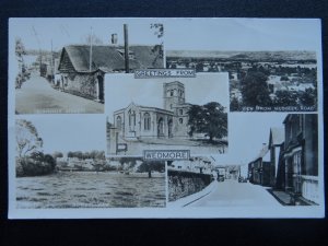 Somerset WEDMORE 5 Image Multiview c1950s RP Postcard by Frith
