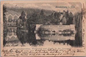 France Germany Strasbourg Hauptrestauration Vintage Postcard C152