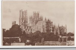 Cambridgeshire; Ely Cathedral From SE RP PPC, 1929 PMK,  To G Gordon, Dulwich 