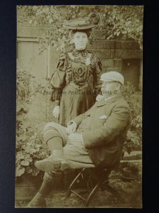 Yorkshire Osmotherley ALBERT & LILLIA BROWN at South House c1906 RP Postcard