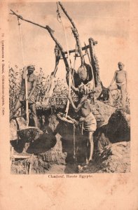 Vintage Postcard Chadouf Haute Egypte Irrigation Tool Egypt