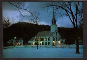 VT Church  Night View TOWNSHEND VERMONT Postcard