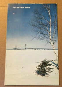 VINTAGE UNUSED POSTCARD  MACKINAC BRIDGE, MICHIGAN