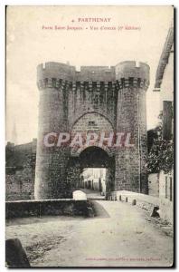 Parthenay Postcard Old Porte Saint Jacques View d & # 39entree