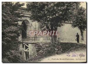 Old Postcard Fort Mont Valerien Le Pont Levis Army