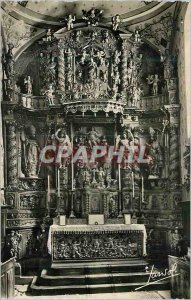 Postcard Modern Champagny Le Bas (Savoy) Alt 1250m Altarpiece of the Church (...