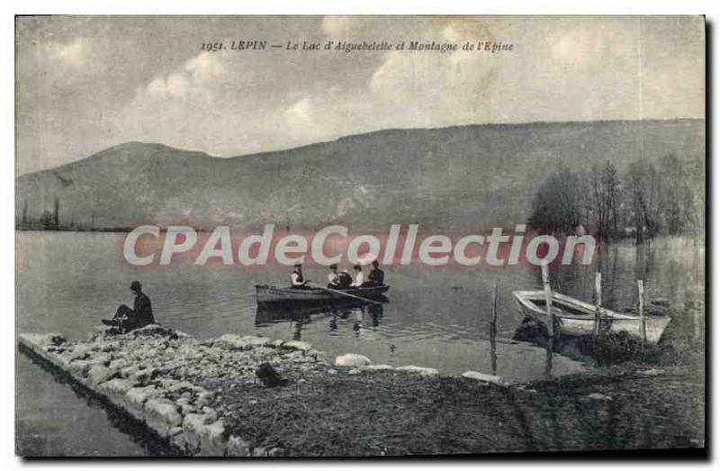 Postcard Old Lepin Lake Aiguebelette Mountain Thorn