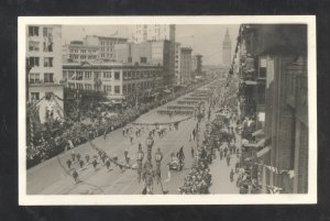 RPPC VANCOUVER BRITISH COLUMBIA DOWNTOWN STREET PARADE REAL PHOTO POSTCARD