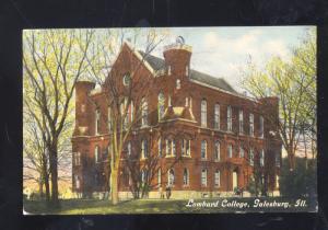 GALESBURG ILLINOIS LOMBARD COLLEGE BUILDING VINTAGE POSTCARD ILL.