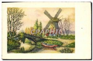 Postcard Fancy Modern Windmill