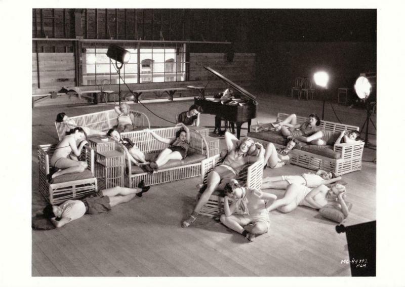 Postcard of Broadway Melody of 1936 Movie Chorus Girls Take a Break