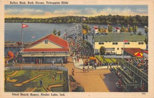 Shafer Lake Indiana Roller Rink, Bath House, & Toboggan Slide PC U4593