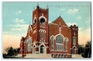 1911 Grace ME Methodist Episcopal Exterior Church Sioux City Iowa IA Postcard