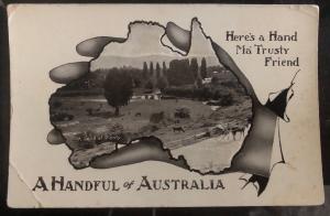 Mint Australia Real Picture Postcard Here Is A Hand Ma Trusty Friend