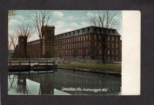 ME Androscoggin Mill Factory Plant Lewiston Maine Vintage  Postcard