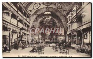 Old Postcard Saint Jean de Luz (Basque Coast) Interior of the Church