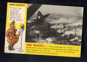 Mint WW2 England  Postcard Bombing of Germany by RAF Royal Air Force