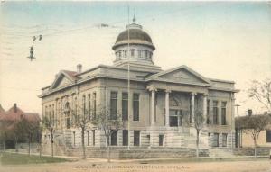 Carnegie Library C-1910 GUTHRIE OKLAHOMA Hand colored postcard 4414