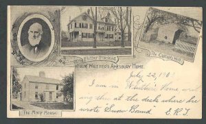 1903 PPC* UDB Whittiers Amesbury Home The Captian Well Etc Amesbury Ma Posted