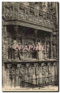 Old Postcard Rouen Cathedral Tomb of the Cardinals of & # 39amboise