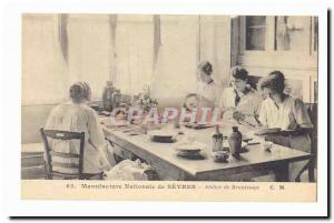 Old Postcard Sevres Manufacture de Sevres (porcelain) brunissageTOP Workshop ...