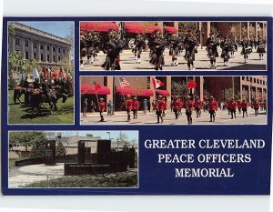 Postcard Great Cleveland Peace Officers Memorial, Cleveland, Ohio