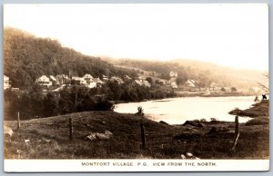 Postcard RPPC c1920s Montfort Village Quebec View From The North Laurentians