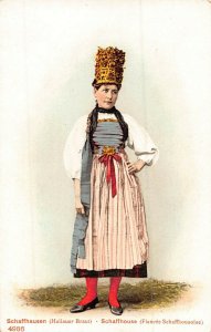 SWITZERLAND~SCHAFFHAUSEN SOHAFFHOUSE~NATIONAL COSTUME 1910 PHOTO POSTCARD