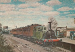 Newport Station Railway Post WW1 Isle Of Wight Painting Postcard