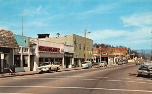 Willits California Street Scene, Rexall Drug Store Vintage Postcard U6962