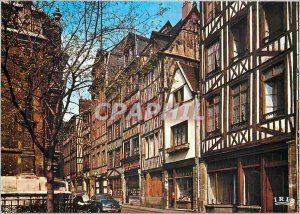 Modern Postcard Images of Normandy France Rouen 76 Old Houses to Church St Ma...