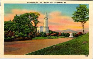 Postcard TOWER SCENE Gettysburg Pennsylvania PA AO4614