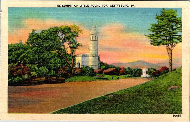Postcard TOWER SCENE Gettysburg Pennsylvania PA AO4614