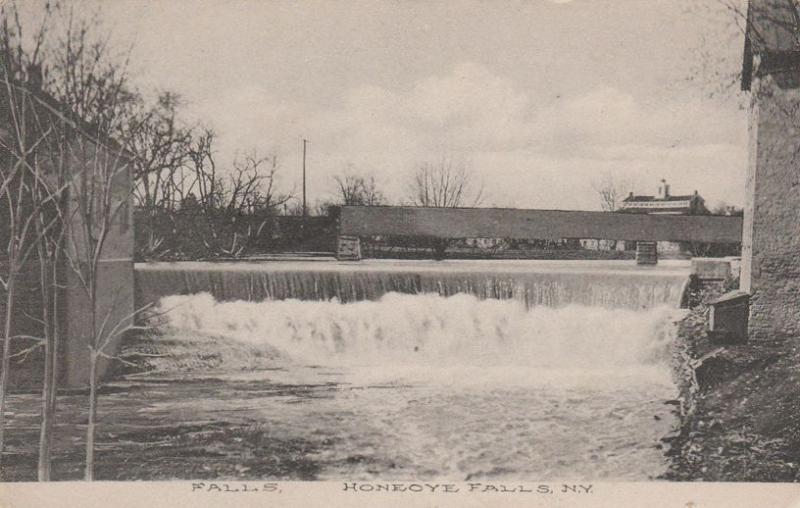 Falls and Railroad Bridge - Honeoye Falls NY, New York - pm 1909 - DB