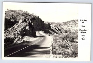 US 60 near Wickenburg Arizona Real Photo Postcard B950