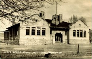 RPPC Grade School Whitehall Montana Real Photo Postcard Cecil C Nixon Butte