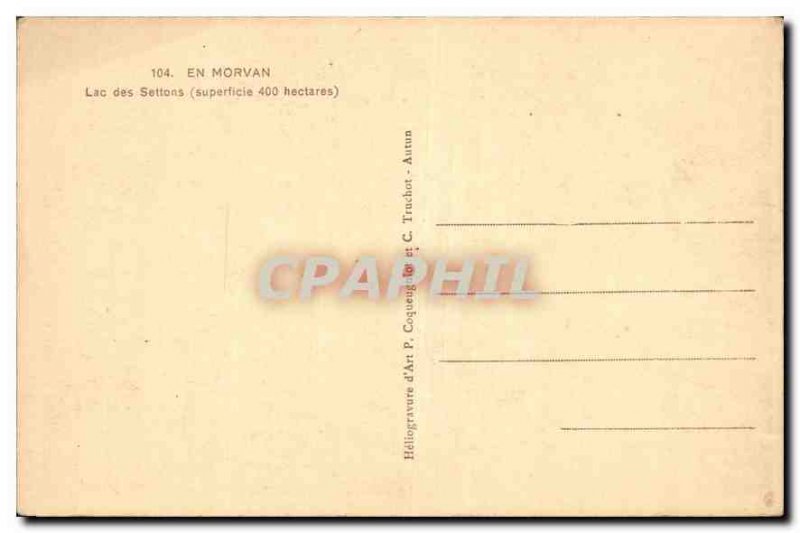 Old Postcard En Morvan Settons Lake