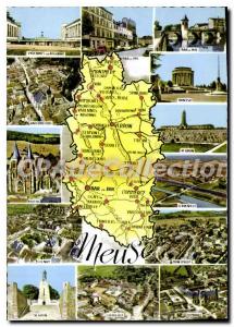 Modern Postcards map touristiqueVAUCOULEURS AVIOTH Bar DUC MONTSEC LEROUVILLE...