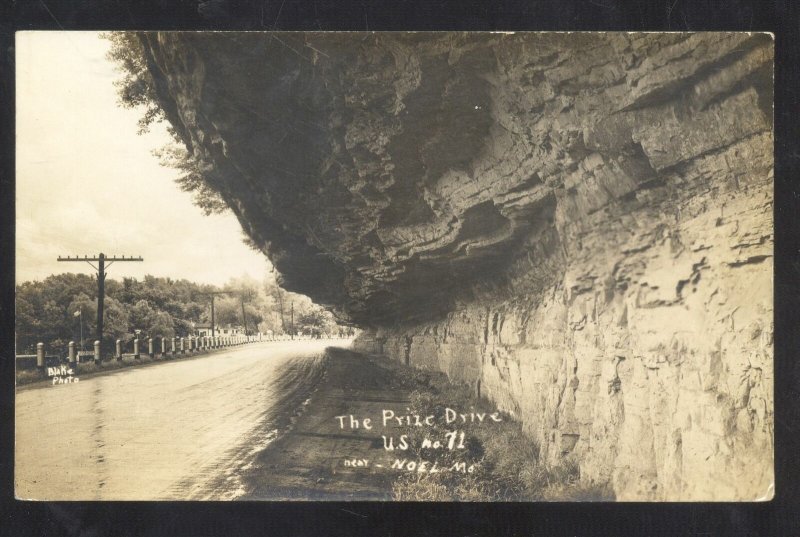 RPPC NOEL MISSOURI US HWY 71 THE PRIZE DRIVE MO. REAL PHOTO POSTCARD