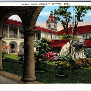 c1920s Santa Clara Convent Havana, Cuba Colonial Architecture Garden Flower A346