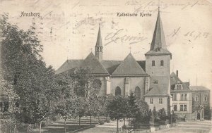 ARNSBERG GERMANY~KATHOLISCHE KIRCHE-CATHOLIC CHURCH~1905 LOHMEYER PHOTO POSTCARD