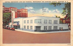 Central Greyhound Lines bus terminal, Montgomery and Harrison streets Syracus...