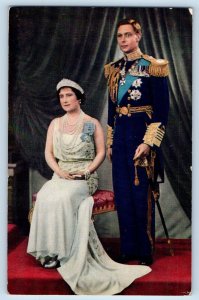 London England Postcard Majesties King and Queen c1930's Vintage Tuck Art