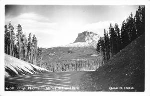 F16/ Glacier National Park Montana RPPC Postcard c1940s Chief Mountain