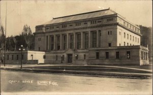 Quincy California CA Court House c1910 Vintage Real Photo Postcard